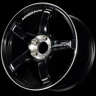 Advan TC-4 SE 16x7.0 / +44 Offset / 5x114.3 / 73mm Bore / Racing Gloss Black and Diamond Cut