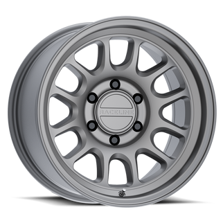 Raceline 958T Rogue 17x9in / 5X127 BP / -12mm Offset / 78.1mm Bore - Matte Titanium