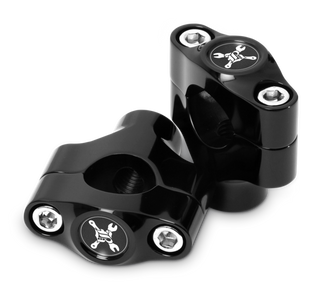 Burly Brand Hawk Riser Clamp for 1in Bar, Set - Black