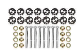 BMR 14-19 Chevrolet Corvette C7 Front & Rear Lower Control Arms Camber Bolt Kit - Black Anodized