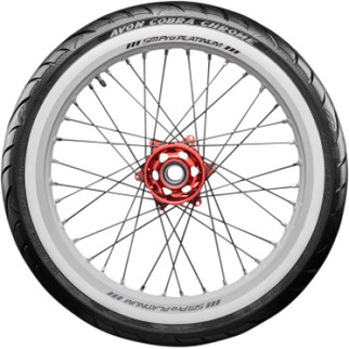 Avon Cobra Chrome AV91 White Sidewall Front Tire - 150/80R16 71V 1DK (AVAILABLE AFTER DECEMBER 2026)