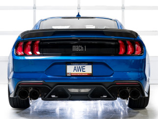 AWE Tuning 21-23 Ford Mustang Mach 1 SwitchPath Cat-Back Exhaust w/ Quad Diamond Black Tips