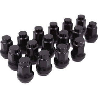 Raceline Conical Lug Nuts - 3/8in-24 - 16 Pack - Black
