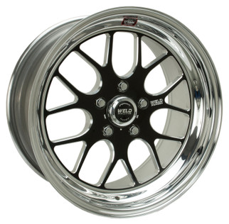 Weld S77 18x11 / 5x4.75 BP / 4.2in. BS Black Wheel (Low Pad) - Non-Beadlock