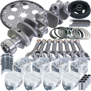 Eagle Chevy 350 1Pc 3.750in Crank 5.700in I-Beam Rod 4.030in Pistons 168 Tooth FP Balanced Assembly