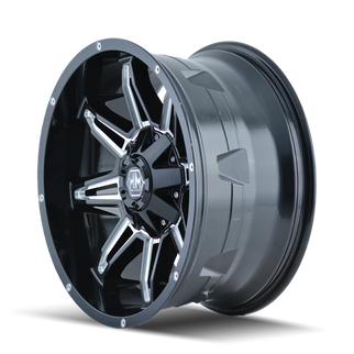 Mayhem 8090 Rampage 20x9 / 8x165.1 BP / 0mm Offset / 130.8mm Hub Gloss Black Milled Wheel