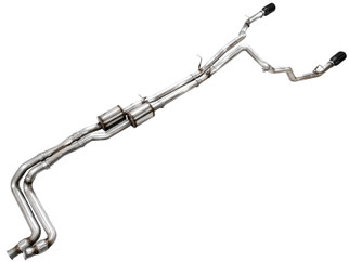 AWE Tuning 25+ RAM 1500 3.0TT 0FG Cat-Back Touring Exhaust - Diamond Black Tips