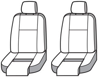 Covercraft 22-23 Jeep Grand Wagoneer Polycotton SeatSaver Front Row Seat Covers - Gravel
