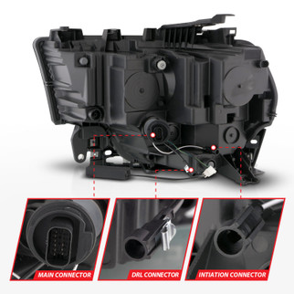 ANZO 19-24 RAM 2500/3500 Z-Series Full LED Proj Headlights DRL/Init/SeqSig - Pass. Side ONLY
