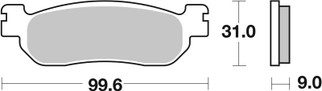 Brembo 99-02 Yamaha YZF R6 600cc Brake Pad - Rear