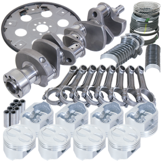 Eagle Chevy 350 1Pc 3.480in Crank 5.700in I-Beam Rods 4.060in Pistons 168 Tooth FP Balanced Assembly