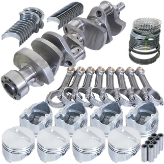 Eagle Chevy 350 1Pc 3.750in Crank 5.700in I-Beam Rods 4.060in Pistons 153 Tooth FP Balanced Assembly