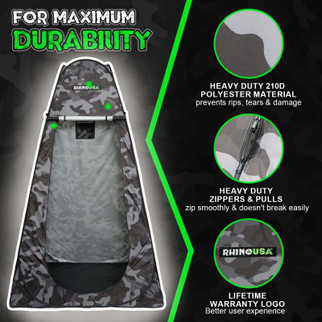 Rhino USA Popup Privacy Tent - Camo