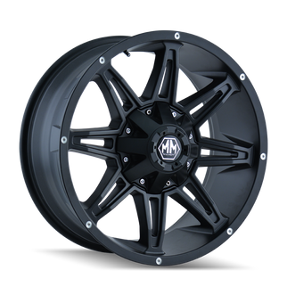 Mayhem 8090 Rampage 20x9 / 8x165.1 BP / 18mm Offset / 130.8mm Hub Matte Black Wheel