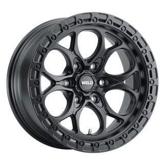 Weld 18x9 Ledge 6 6x135 ET00 BS 5.00 Satin Black / Satin Black Ring 87.1
