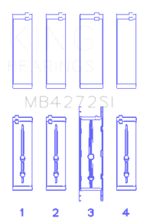King Engine Bearings Holden Alloytec 175/190 (Size +.026mm) Main Bearing Set