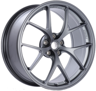 BBS FI 20x9.5 5x120 ET26 CB72.5 Titanium Wheel -82mm PFS/Clip Req