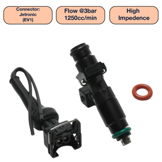 DeatschWerks Universal 1250cc Single Fuel Injector / 60mm Length / 14mm O-Ring Seals