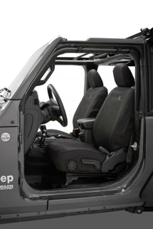 Bestop 18-26 Jeep Wrangler JL 2-Door Front Seat Covers (Black Diamond)