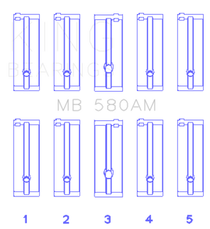 King Engine Bearings Toyota 21R/(Size +1.0mm) Main Bearing Set