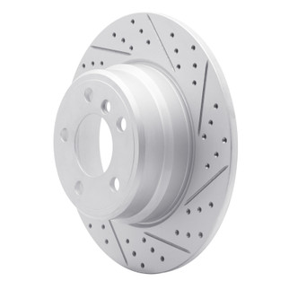 R1 00-06 BMW X5 Rear Right Drilled & Slotted Geo-Carbon Rotor