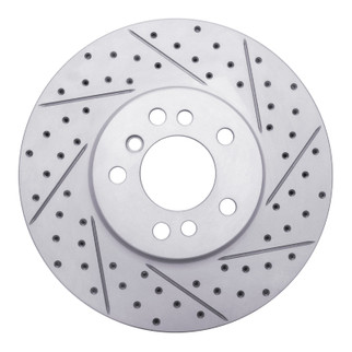 R1 00-06 BMW X5 Front Right Drilled & Slotted Geo-Carbon Rotor