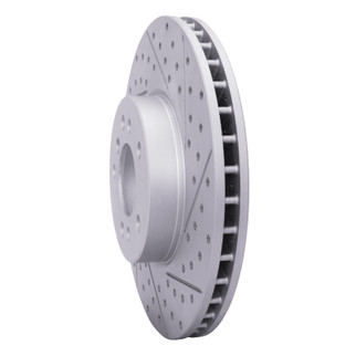 R1 00-06 BMW X5 Front Right Drilled & Slotted Geo-Carbon Rotor