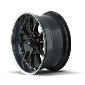 Ridler 650 18x8 / 5x120.65 BP / 0mm Offset / 83.82mm Hub Matte Black Polished Wheel