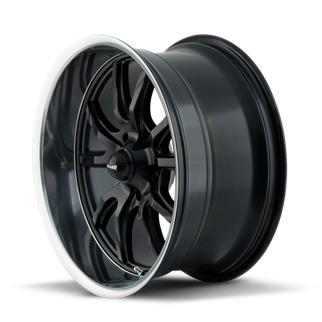Ridler 650 18x8 / 5x120.65 BP / 0mm Offset / 83.82mm Hub Matte Black Polished Wheel