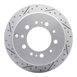 R1 98-07 Lexus Lx470 Rear Left Drilled & Slotted Geo-Carbon Rotor