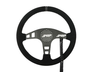 PRP Heated Flat Suede Steering Wheel - Black