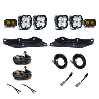 Baja Designs 17-20 Ford Raptor Squadron SAE 2.0/S2 Fog Pocket Kit Sportsman (SAE Fog) - Baja Amber