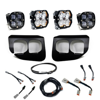 Baja Designs 20-22 Ford SD Squadron Pro/SAE 2.0 Dual Fog Pocket Kit Upfitter (SAE Fog) - Clear