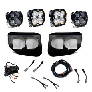 Baja Designs 20-22 Ford Super Duty Squadron 2.0 Pro/SAE Dual Fog Pocket Kit (Driving/Combo) - Clear