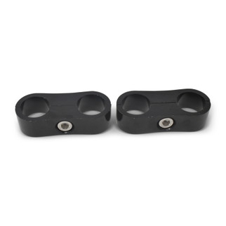 Russell Hose Separator For -12 Braided Hose Black Anodize (2 Pack)