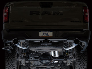 AWE Tuning 2025+ RAM 1500 3.0TT Rebel 0FG Cat-Back Exhaust w/ Chrome Silver Tips