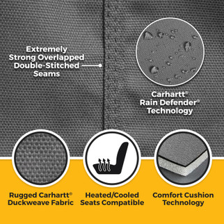 Covercraft 04-08 Ford F-150 XLT Carhartt PrecisionFit Custom Front Row Seat Covers - Gravel