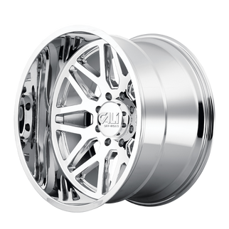 Cali Off-Road 9115 Invader 22x12 / 8x165.1 BP / -51mm Offset / 125.2mm Hub Chrome Wheel