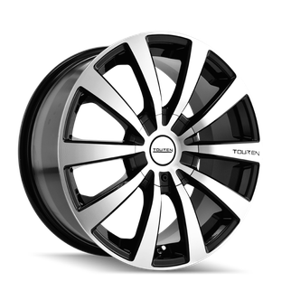 Touren 3130 TR3 15x7 / 5x112/115 BP / 40mm Offset / 72.62mm Hub Gloss Black Machined Wheel