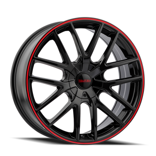 Touren 3260 TR60 16x7 / 5x100/114.3 BP / 42mm Offset / 72.62mm Hub Gloss Black w/ Red Ring Wheel