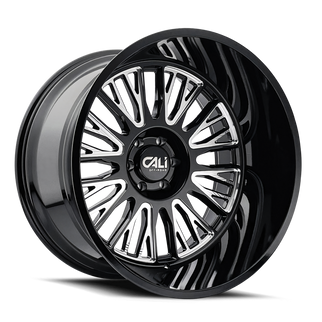 Cali Off-Road 9116 Vertex 26x14 / 8x165.1 BP / -76mm Offset / 125.2mm Hub Gloss Black Milled Wheel