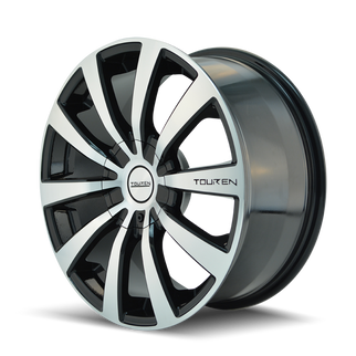 Touren 3130 TR3 16x7 / 5x105/114.3 BP / 40mm Offset / 72.62mm Hub Gloss Black Machined Wheel