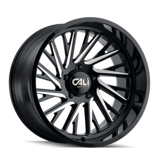 Cali Off-Road 9114 Purge 24x14 / 8x170 BP / -76mm Offset / 125.2mm Hub Gloss Black Milled Wheel