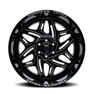 American Truxx AT1914 Euphoria 20x10 / 5x127 BP / -19mm Offset / 78.1mm Hub Gloss Black Milled Wheel