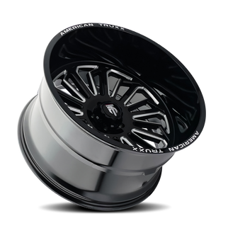 American Truxx AT1916 Butcher 20x12 / 6x135 BP / -25mm Offset / 87.1mm Hub Gloss Black Milled Wheel