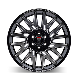 American Truxx AT1919 Evolution 22x12 / 8x180 BP / -44mm Offset / 124.2mm Hub Gls Blk Mill Wheel