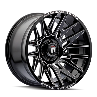 American Truxx AT1919 Evolution 22x12 / 8x170 BP / -44mm Offset / 125.2mm Hub Gls Blk Mill Wheel