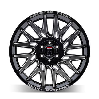 American Truxx AT1919 Evolution 22x12 / 8x170 BP / -44mm Offset / 125.2mm Hub Gls Blk Mill Wheel
