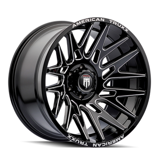 American Truxx AT1919 Evolution 22x12 / 6x135 BP / -44mm Offset / 87.1mm Hub Gls Blk Mill Wheel