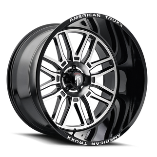 American Truxx AT1915 Restless 24x14 / 8x165.1 BP / -76mm Offset / 125.2mm Hub Gls Blk Mill Wheel